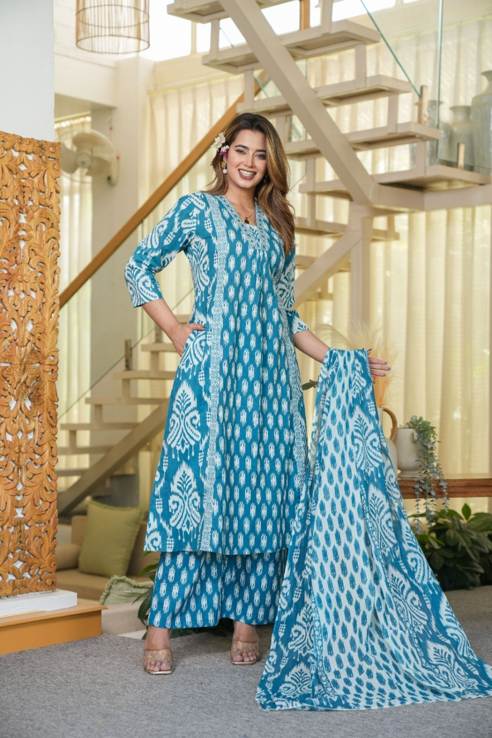 A-Line Women Dupatta Set