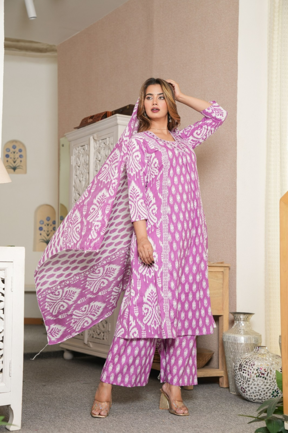 A-Line Women Dupatta Set