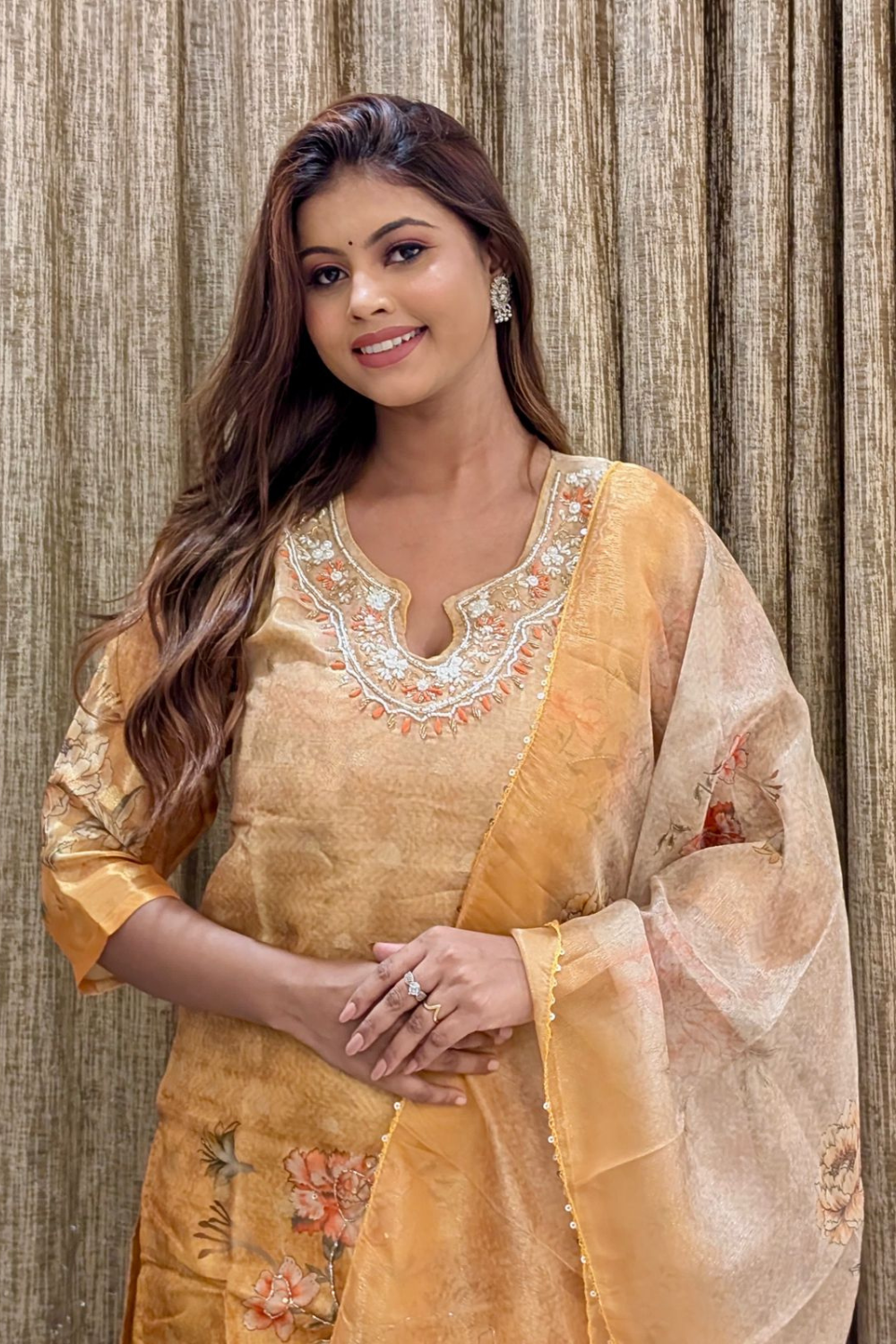 Tissue Silk Kurti Set