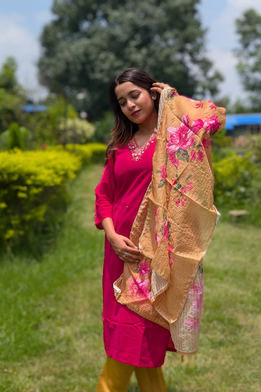 Rangeela Silk Kurti Set