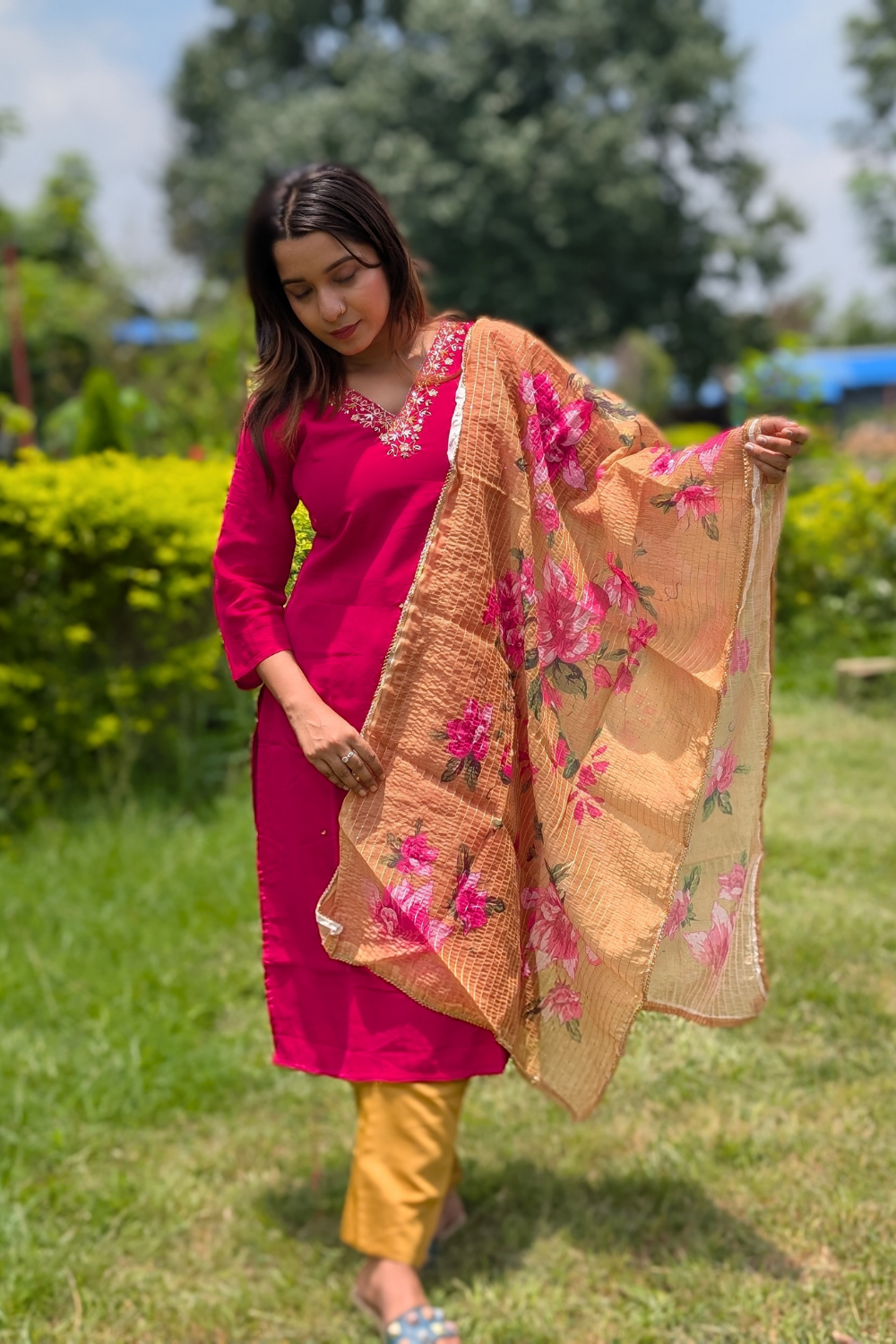 Rangeela Silk Kurti Set