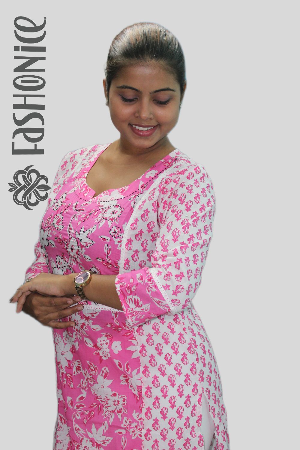 Pink Cotton Kurti
