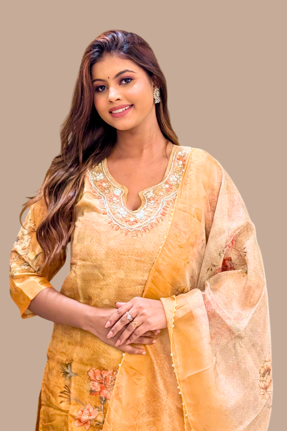 Tissue Silk Kurti Set