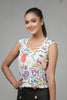 Print Sweetheart Neck Top