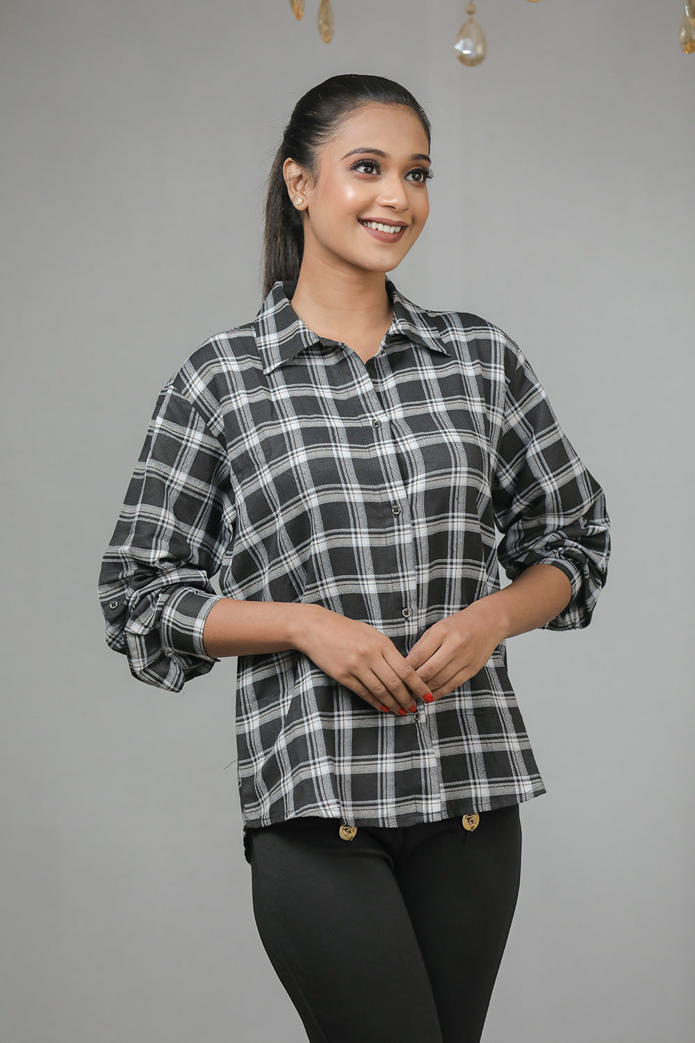 Check Print Cotton Shirt