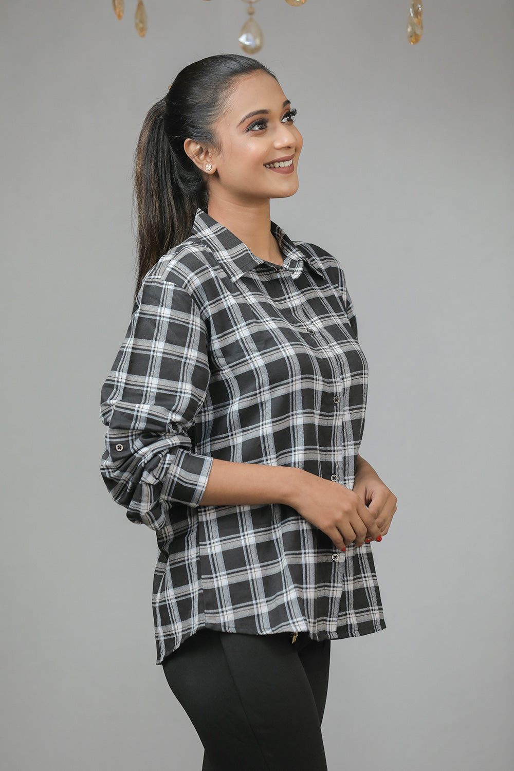 Check Print Cotton Shirt