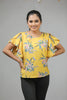 Chiffon Top with Ruffle Sleeves
