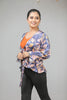 Violet Floral Printed Satin Shrug Top