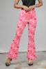 Pink Heart Print Trousers