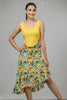 Yellow Rib Strap Crop Top
