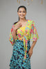 Yellow Printed Chiffon Shrug