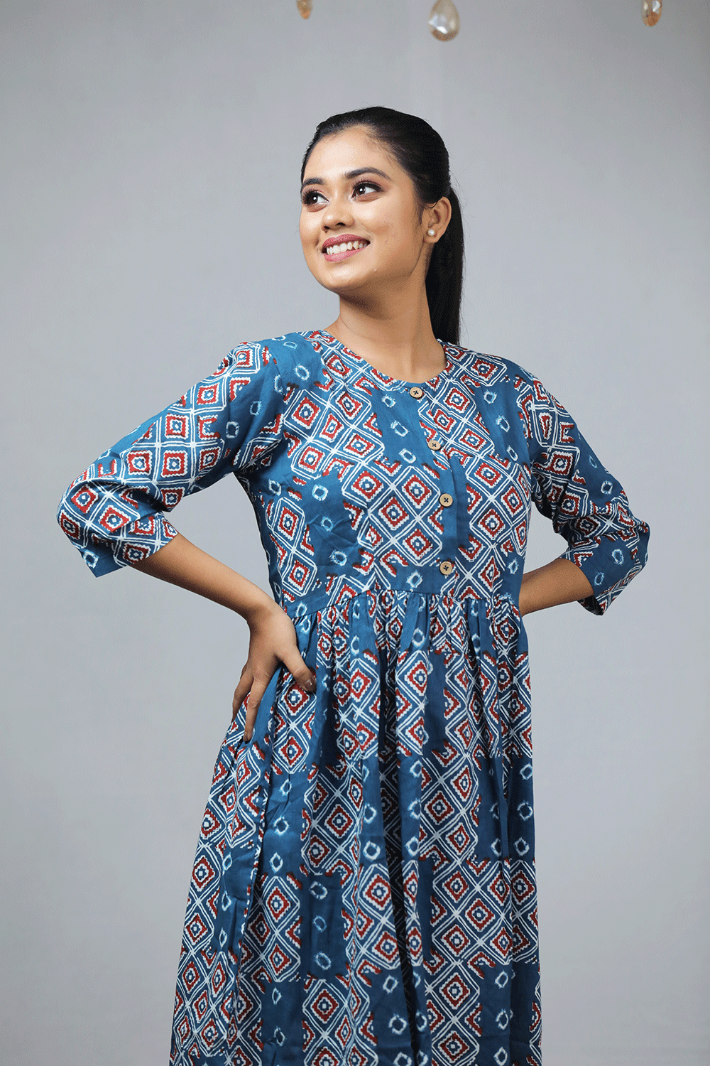 Bandhani Print Dress