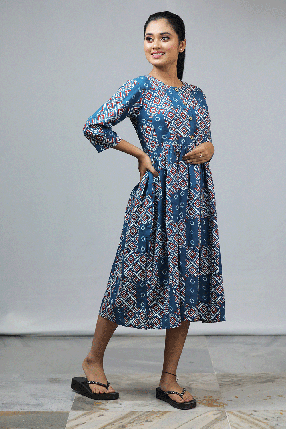 Bandhani Print Dress