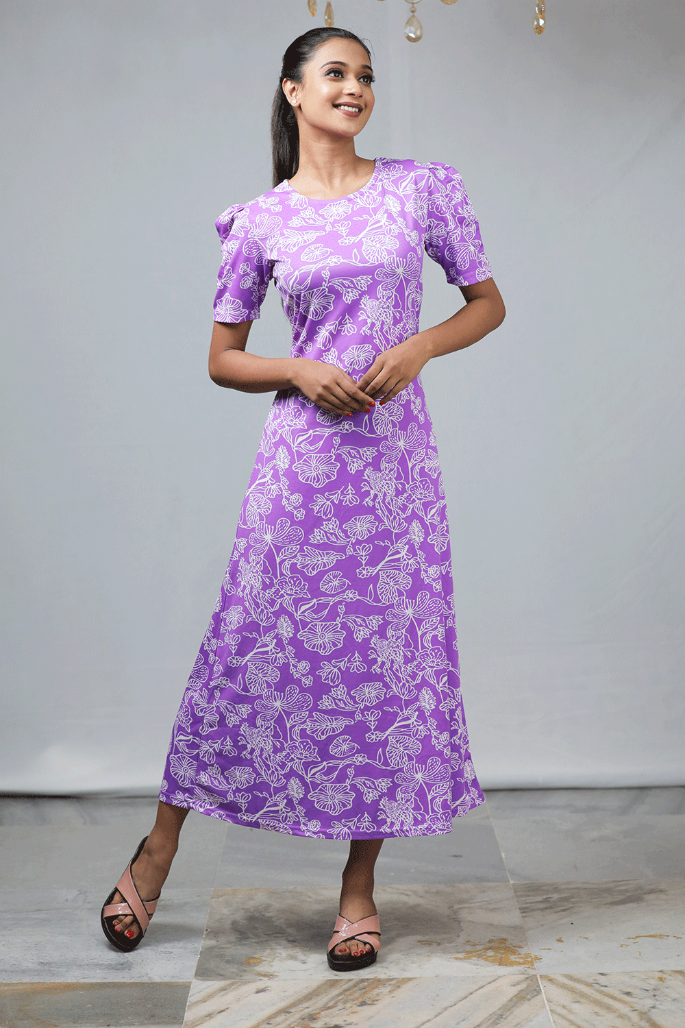 Floral Printed Midi Dress