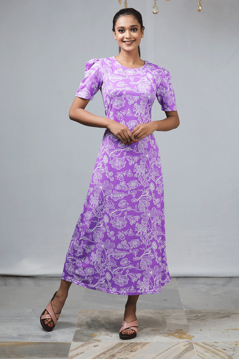 Floral Printed Midi Dress