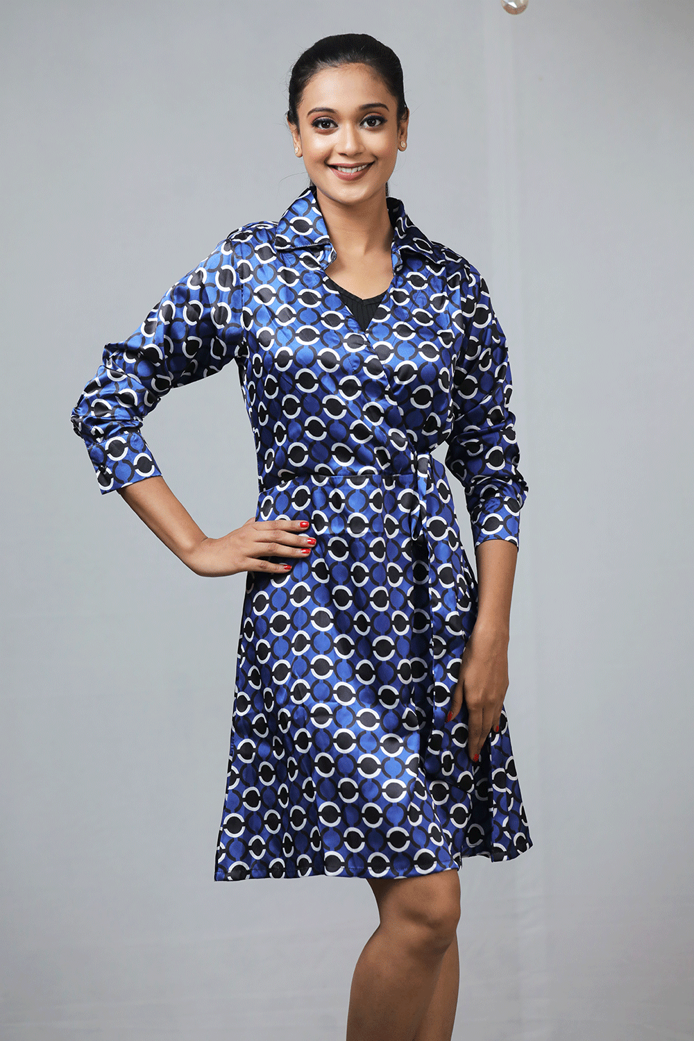 Print Satin Dress