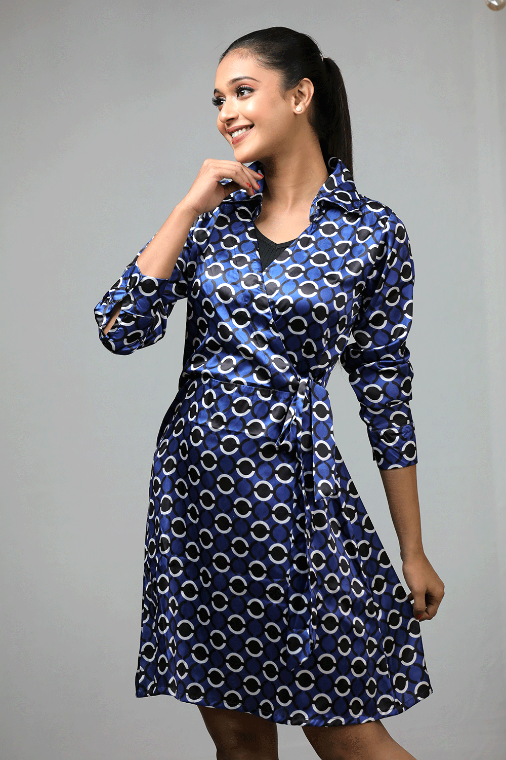 Print Satin Dress
