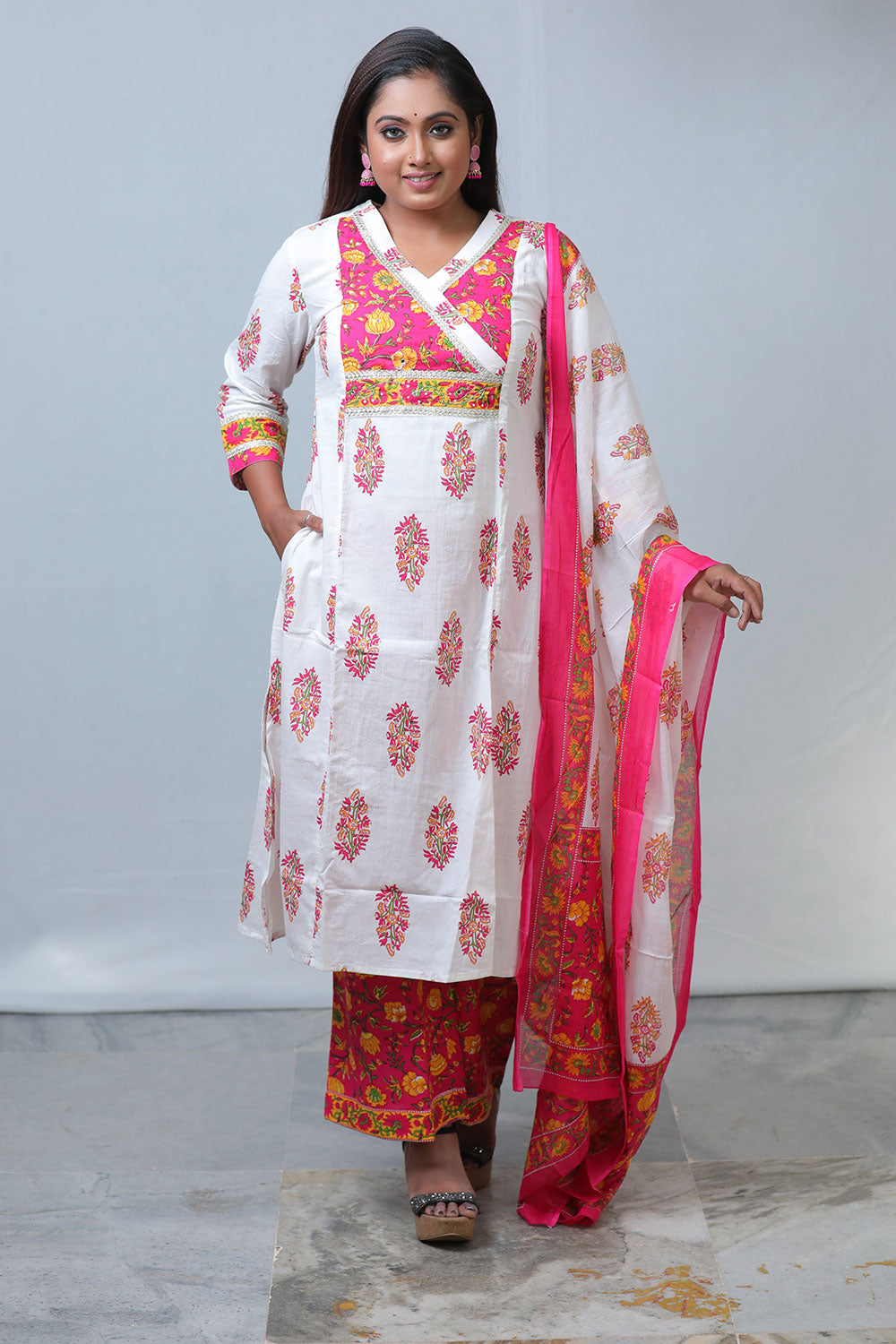 Cotton Pink 3PC Suit Set
