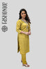 Golden Yellow Silk Kurti Set