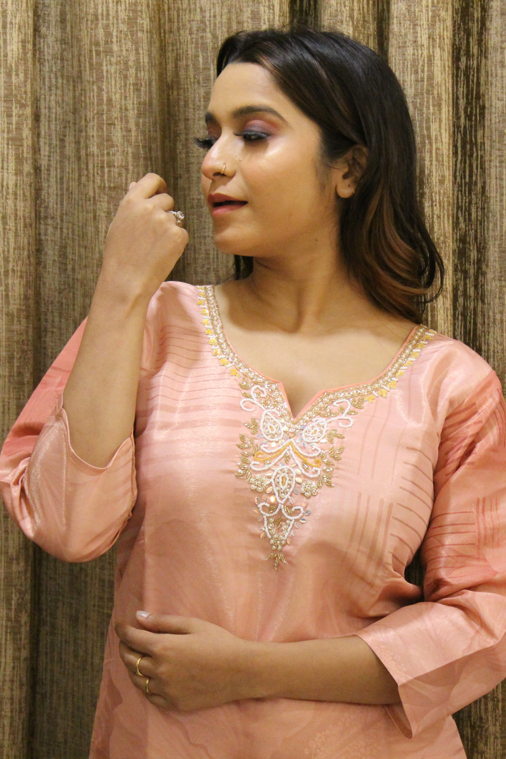Tissue Silk Kurti Set