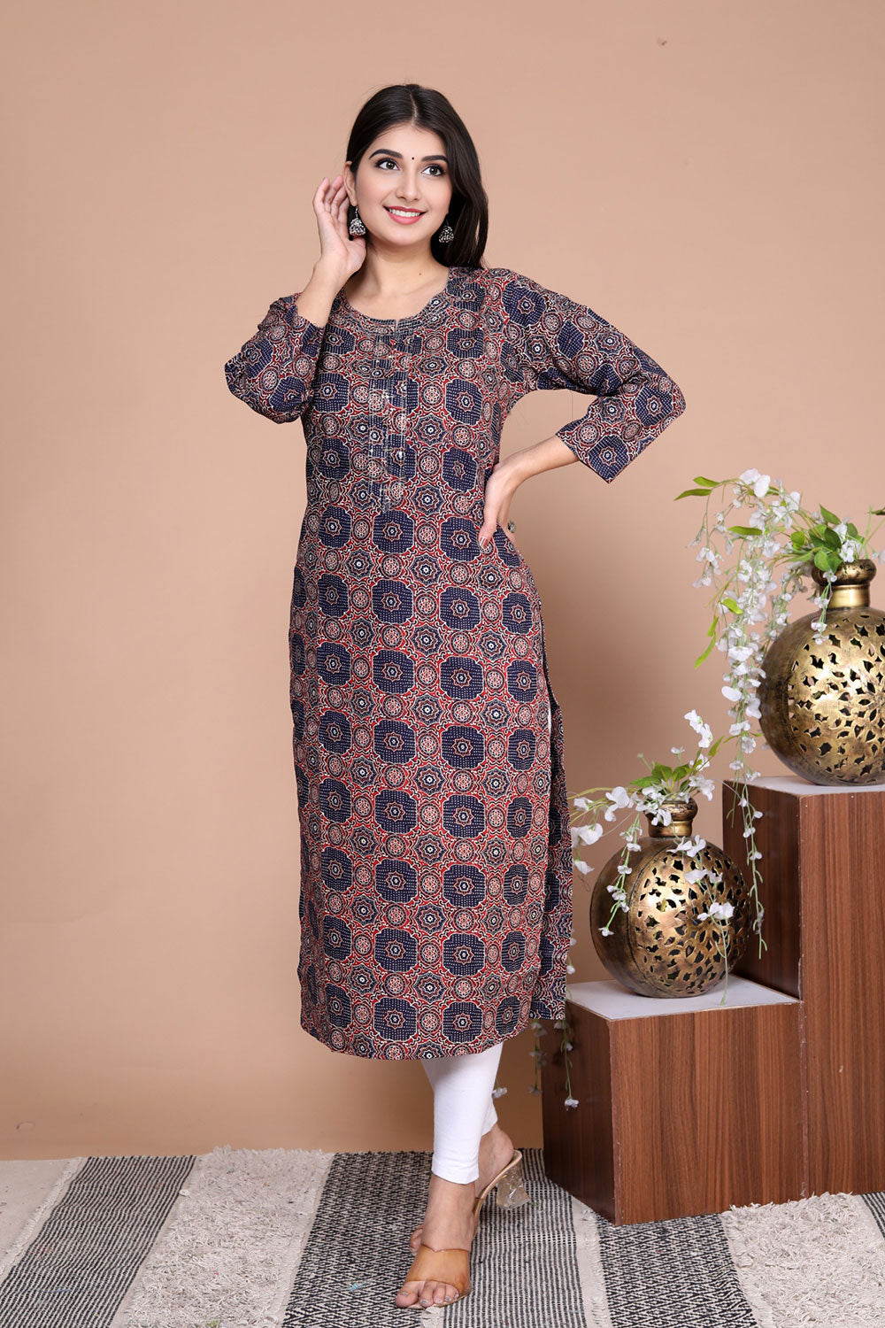 Printed Straight Kurta