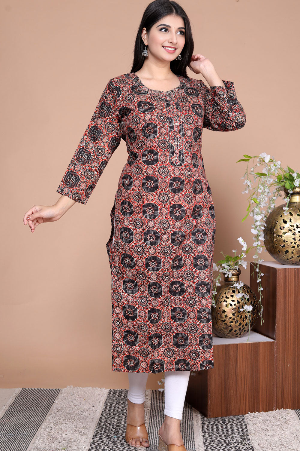 Printed Straight Kurta