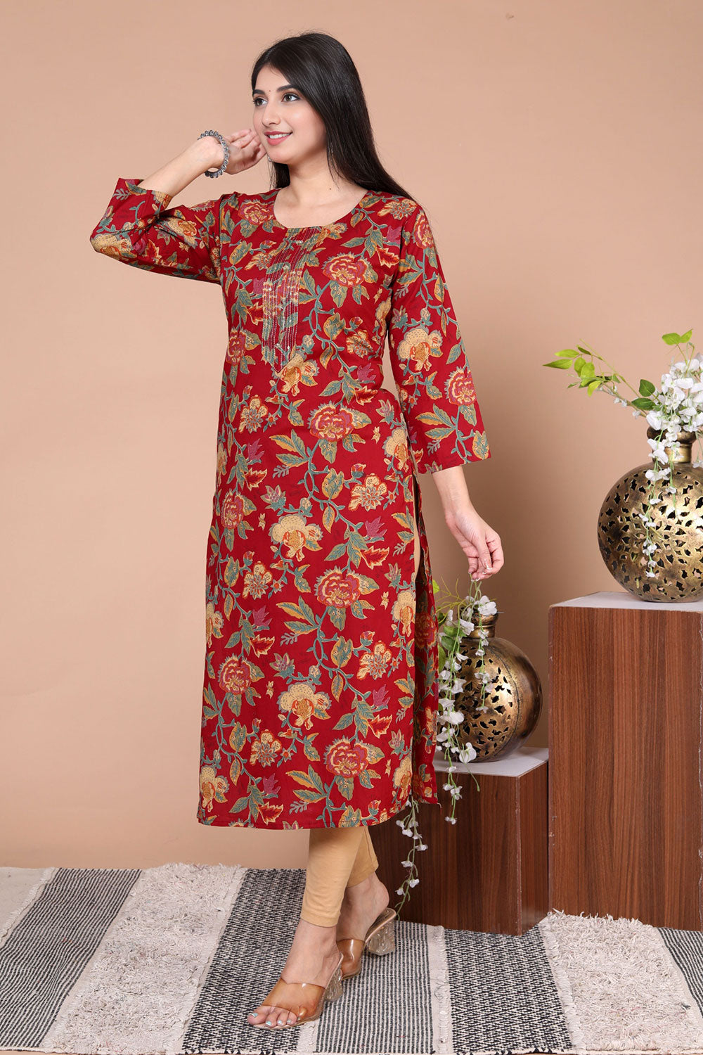 Flower Printed Kurti