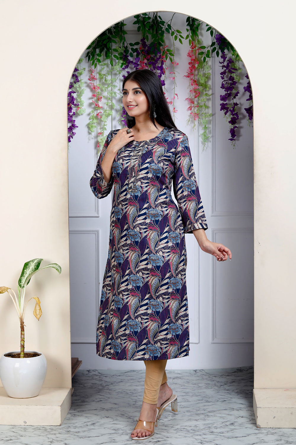 Hand Work Straight Kurta