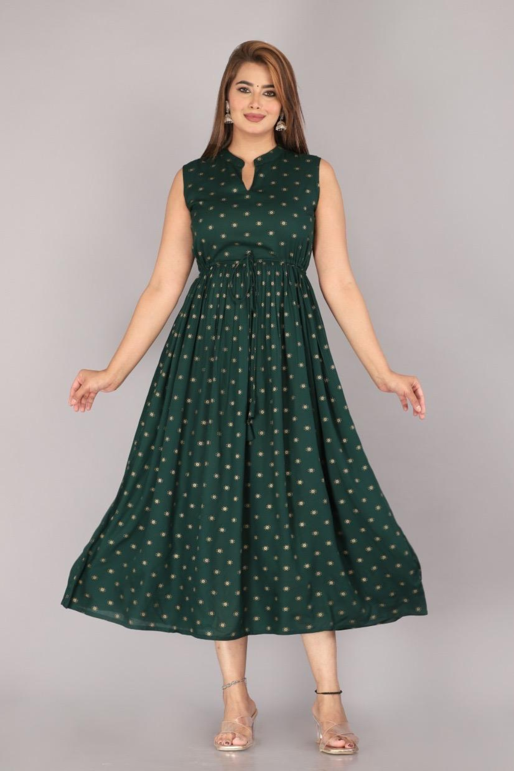 Green Rayon Maxi