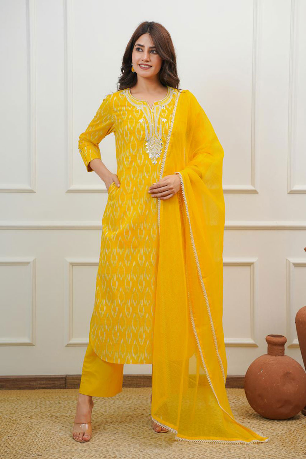Pure Cotton 3-Pc Suit Set