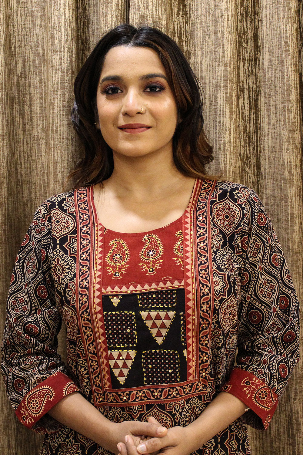 Ajrak Print Cotton Kurti