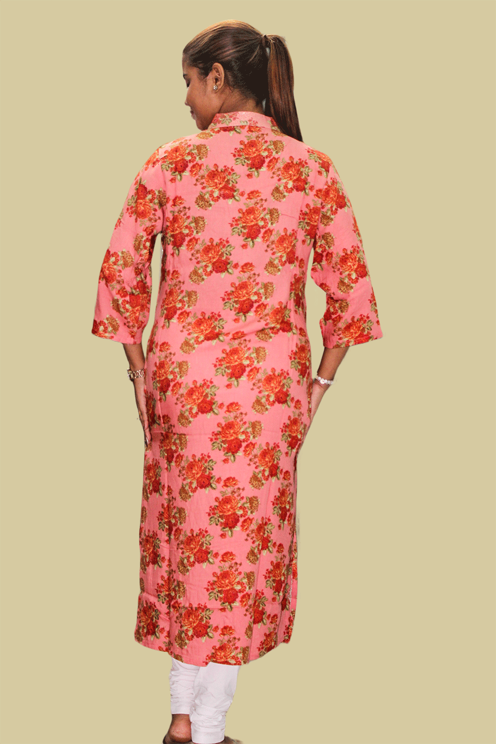V-Neck Rayon Kurti