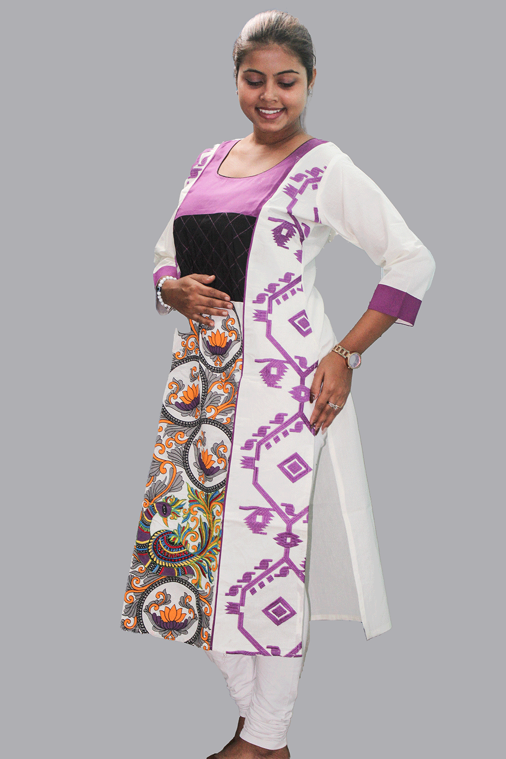 Geometric Print Cotton Kurti
