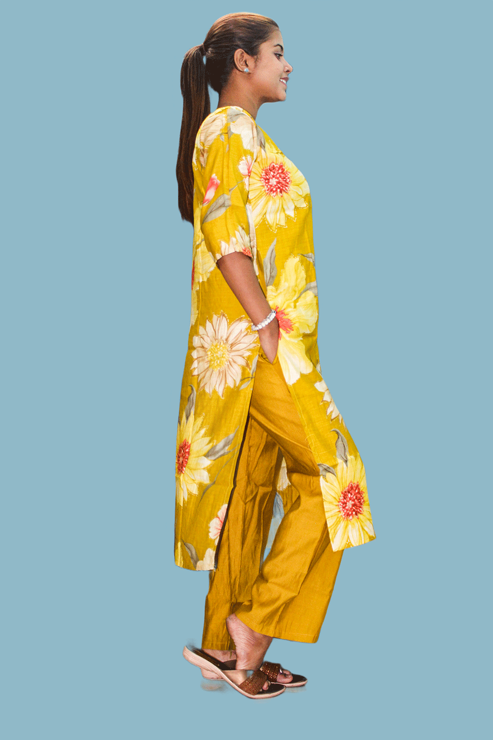 Vatican Silk Foil Print Kurti