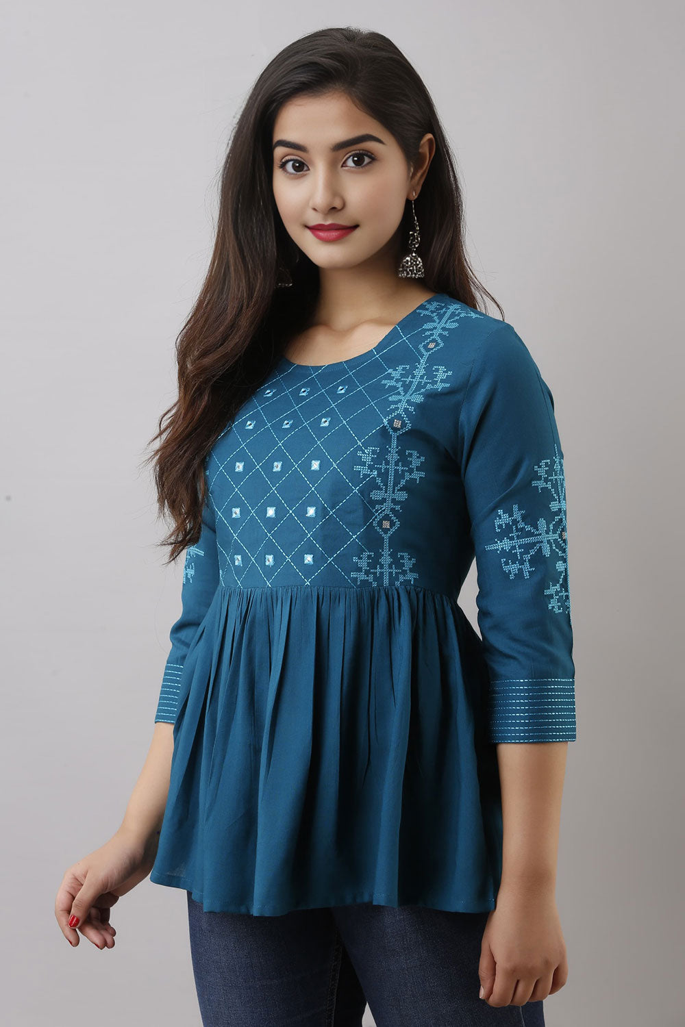 Blue Rayon Top