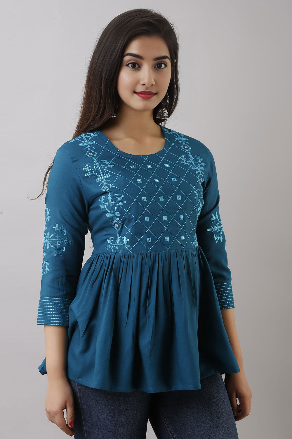 Blue Rayon Top