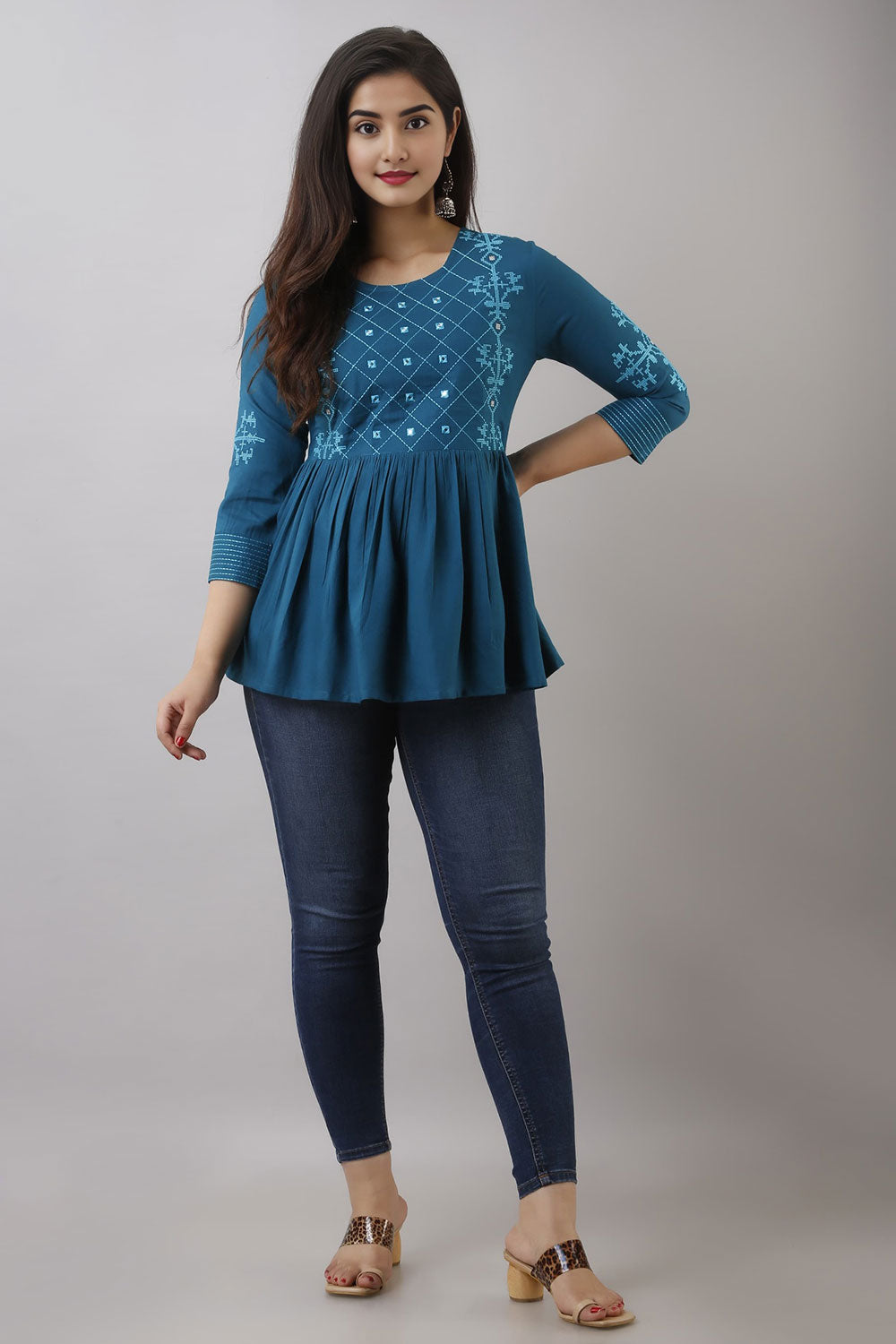Blue Rayon Top