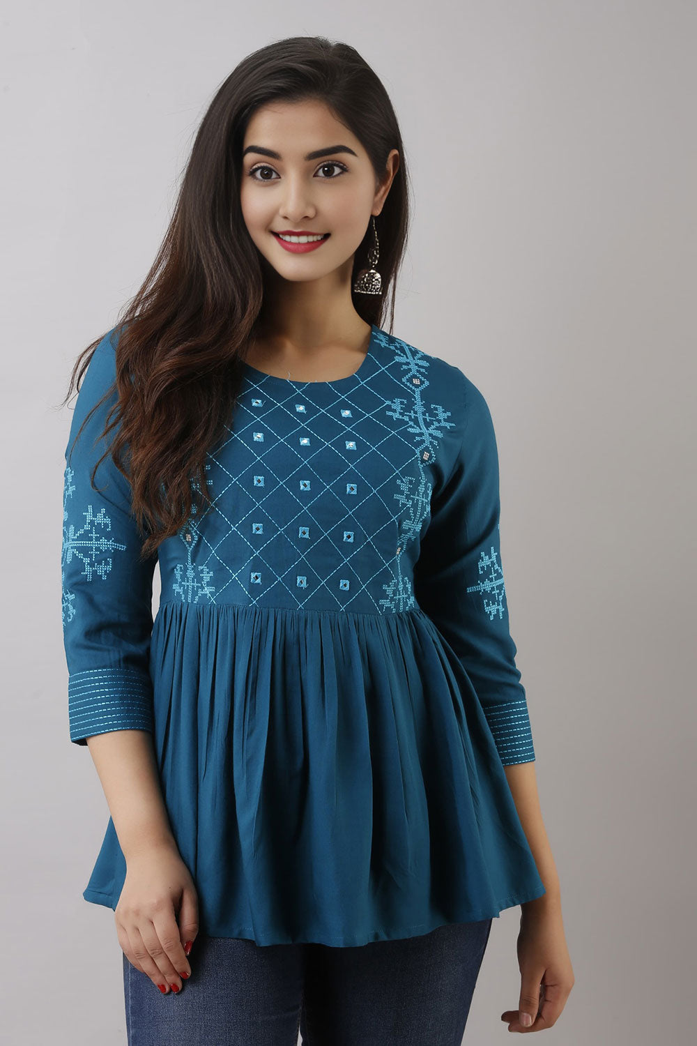 Blue Rayon Top