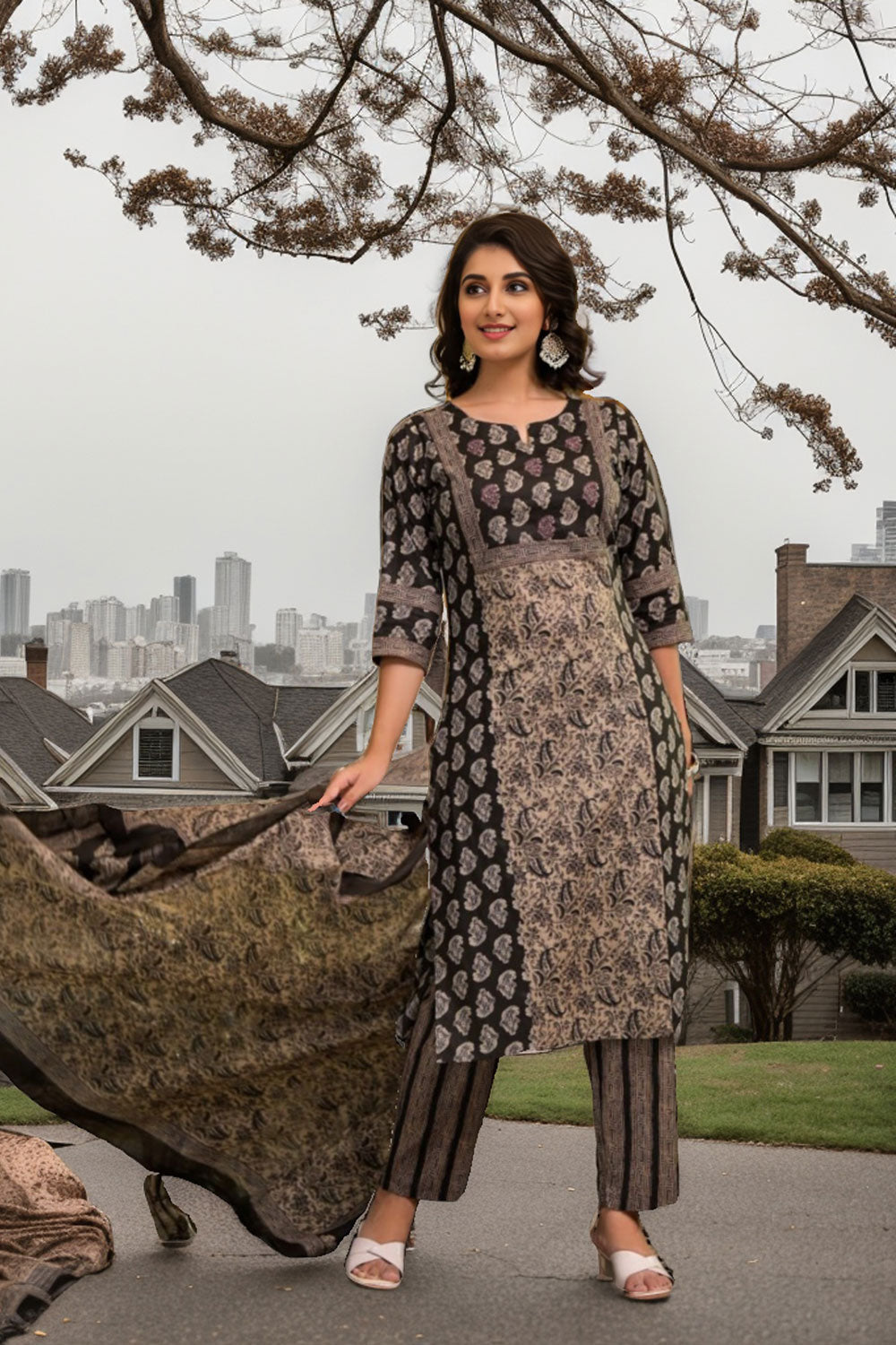 Kota Doria Dupatta 3pc Set