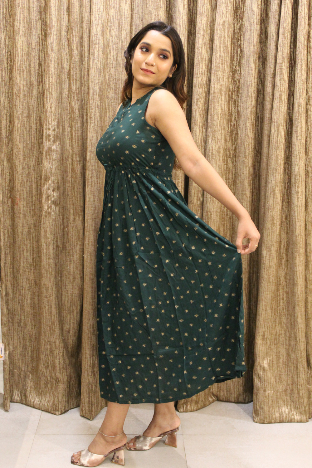Green Rayon Maxi