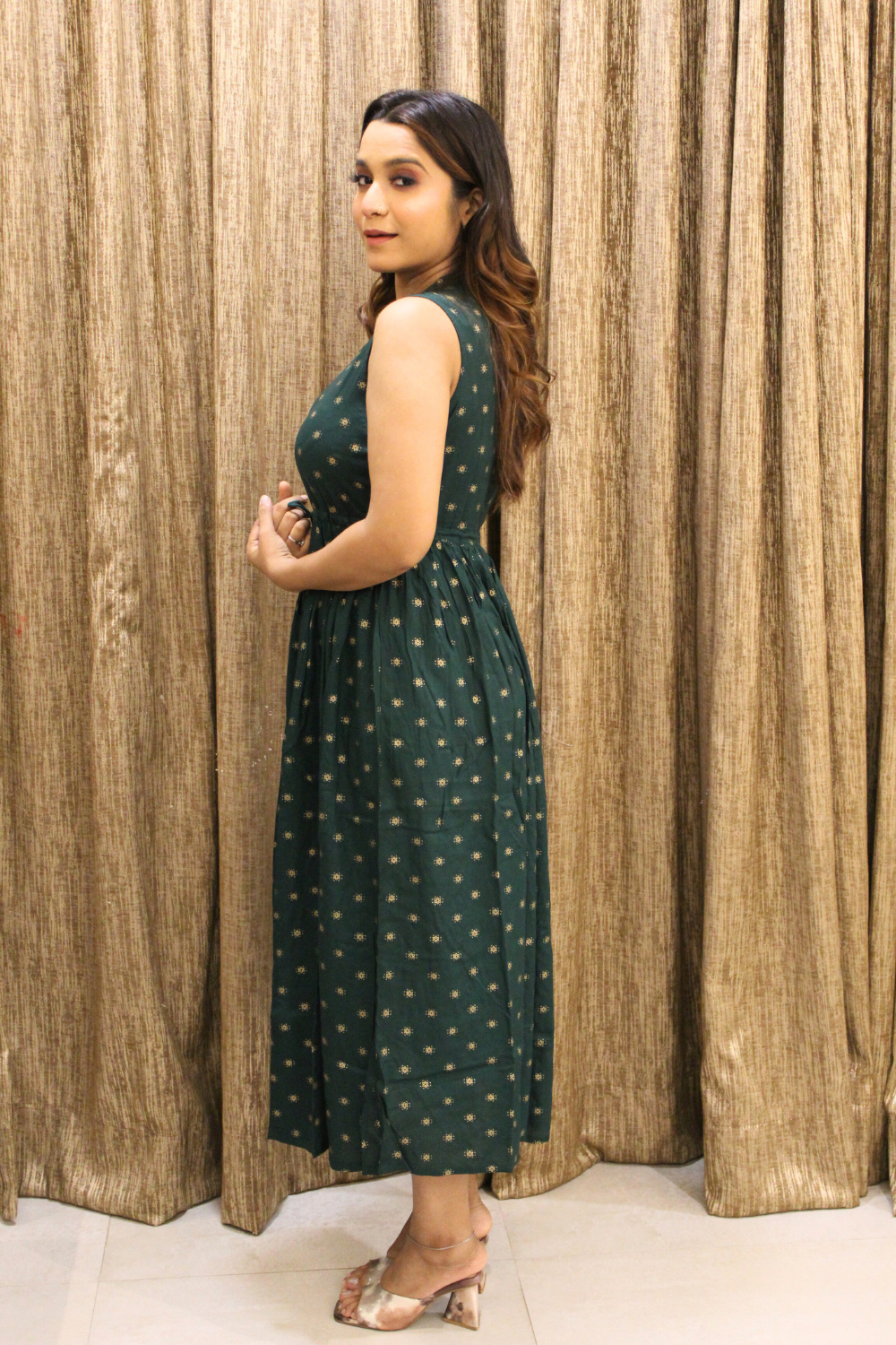 Green Rayon Maxi