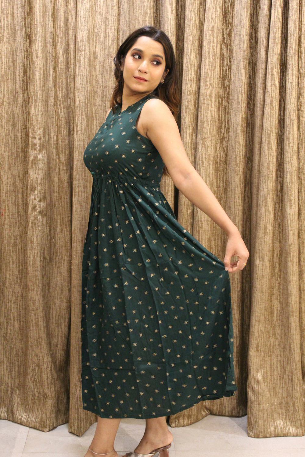 Green Rayon Maxi