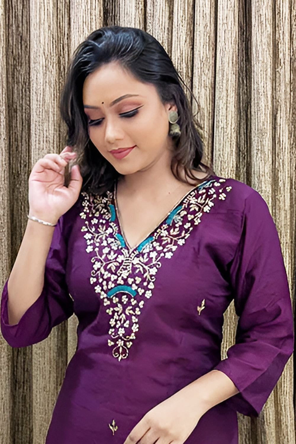 Dola Silk Kurti & Pant Set
